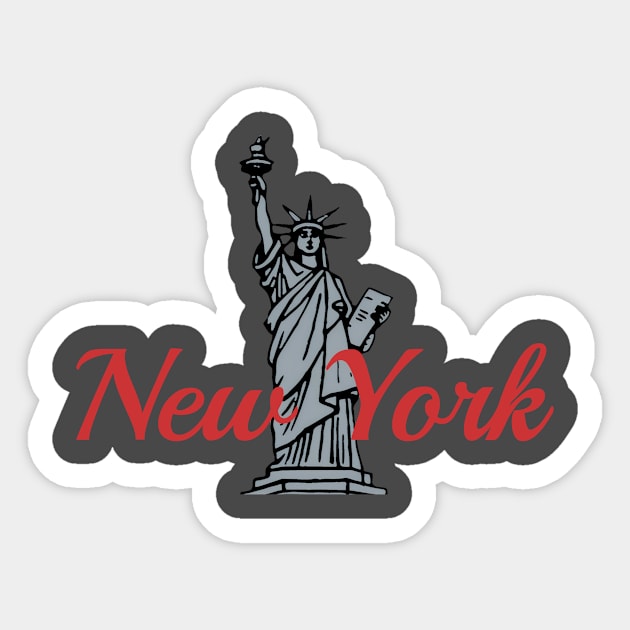 New York Statue of Libery Sticker by DonWillisJrArt